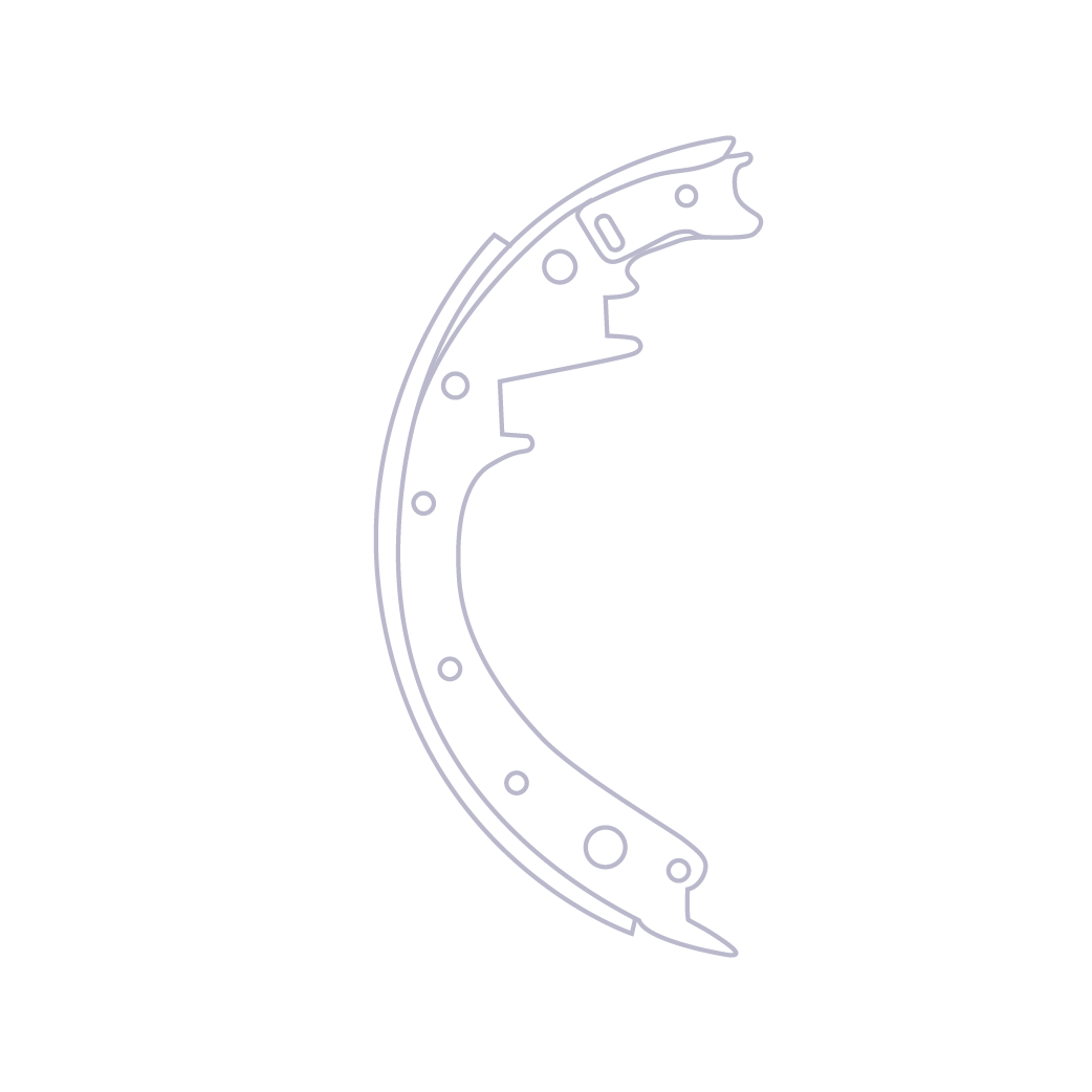 Parking brake shoe wire drawing